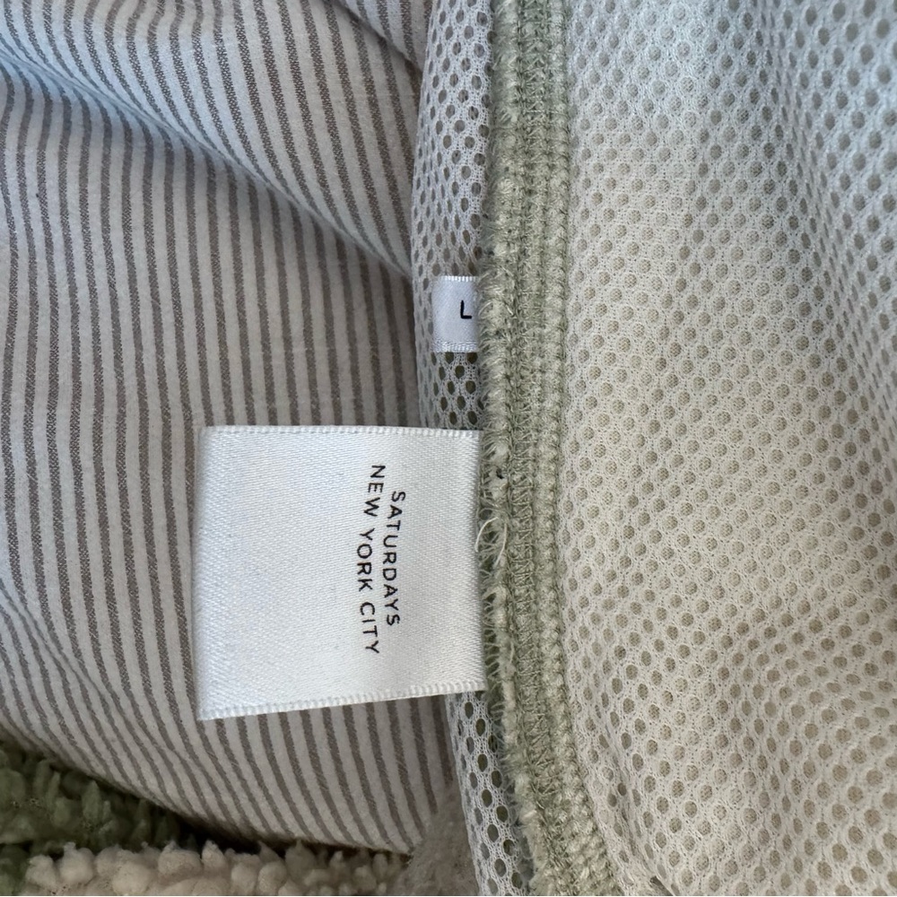 Saturdays NYC Green and White Polar Fleece Serai Trousers - Size large - Picture 14 of 14